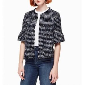 Like New 🌹 Kate Spade Tweed Peplum Blazer Size XS